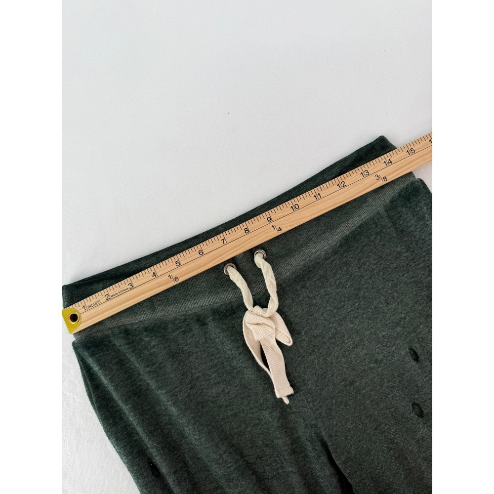 Birdiebee Joggers Women Size S Green Distressed Lounge Sweatpants - Picture 6 of 7